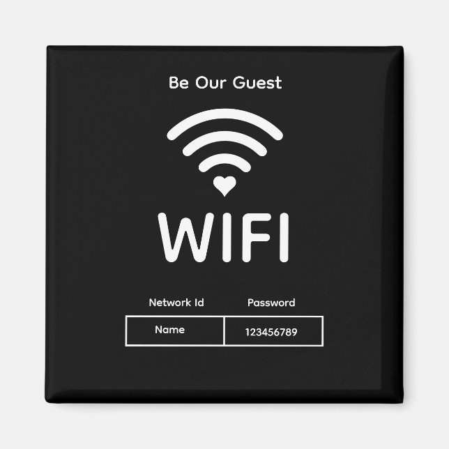 Imã Senha do nosso Wi-Fi de convidados  (Frente)