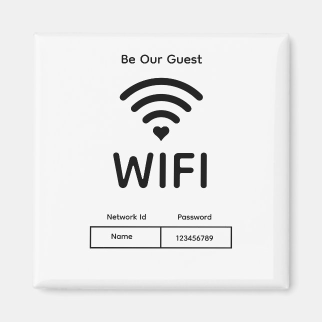 Imã Senha do Wifi de nossos Convidados  (Frente)