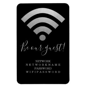 Ímã Senha Wifi e Rede Personalizada