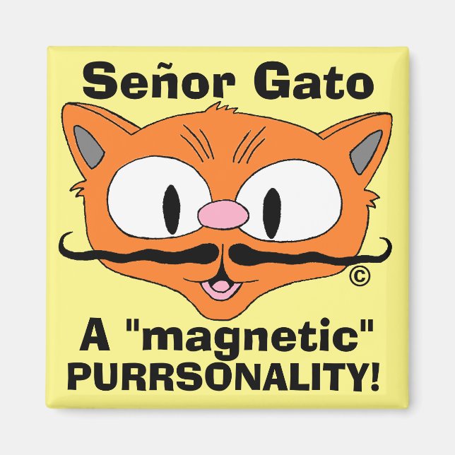 Imã Senhor Gato - Uma pursonalidade magnética! Gato en (Frente)