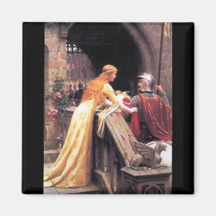 Imã Senhor Lancelot e Guinevere nas escadas