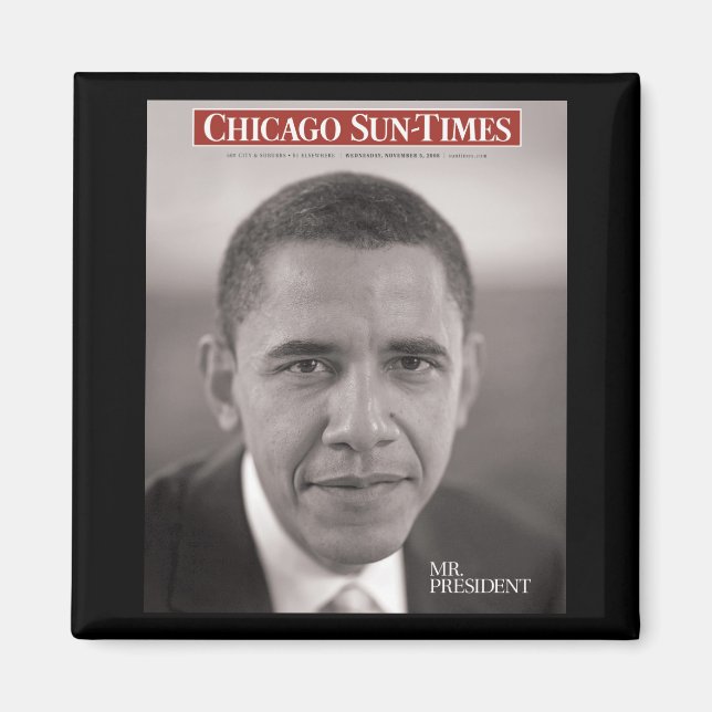 Imã Senhor Presidente Obama Magnet (Frente)