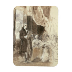 Ímã Senhor Robert Peel que lê à rainha Victoria