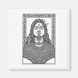 Imã Senhor Shiva Mehendi Indiano Tradicional E Mandala