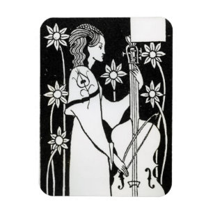 Ímã Senhora com violoncelo, de "do ` do d'Arthur Le