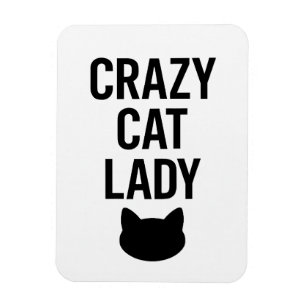 Ímã Senhora de Gato Louca - Presente de Gato Engraçado