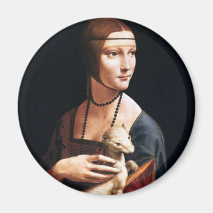 Imã Senhora de Leonardo da Vinci com um ímã do armin