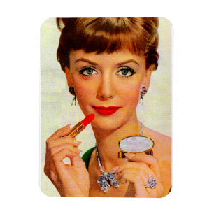 Ímã senhora do batom dos anos 60