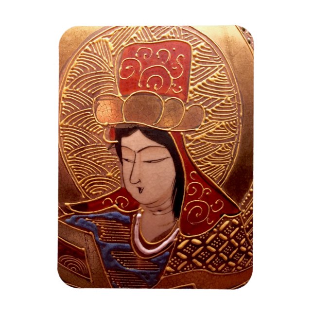 Ímã Senhora Elegante Asiática (Vertical)