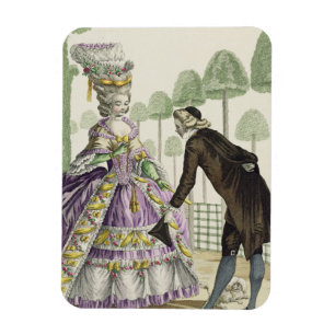 Ímã Senhora em passeios de um vestido do Lilac nos
