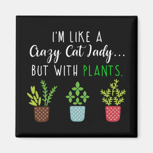 Imã Senhora louca Engraçado Gardening do gato