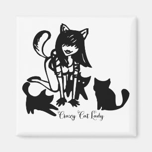 Imã Senhora louca Ímã do gato