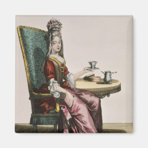 Imã Senhora Taking Café, placa de forma, c.1695