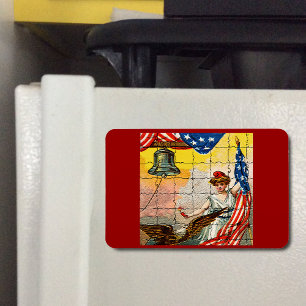 Ímã Senhora Vintage, Águia, Bandeira e Mosiac da Liber