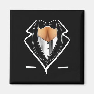 Imã Senhoras Diversas Cleavage Tuxedo Party Mardi Gras