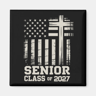 Imã Senior Class Of 2027 USA Flag Cross Christian Grad