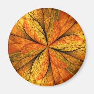Imã Sensação de outono, Flor Fractal Abstrato modern