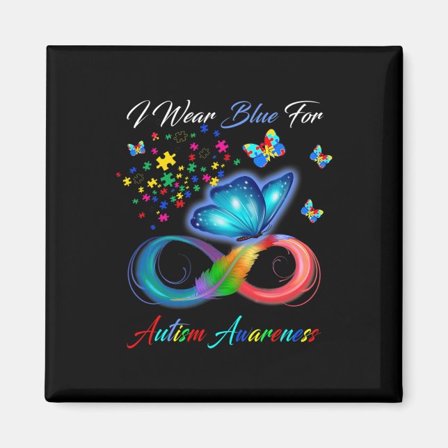 Imã Sensibilização Autismo - Visto Azul Para A Consciê (Frente)