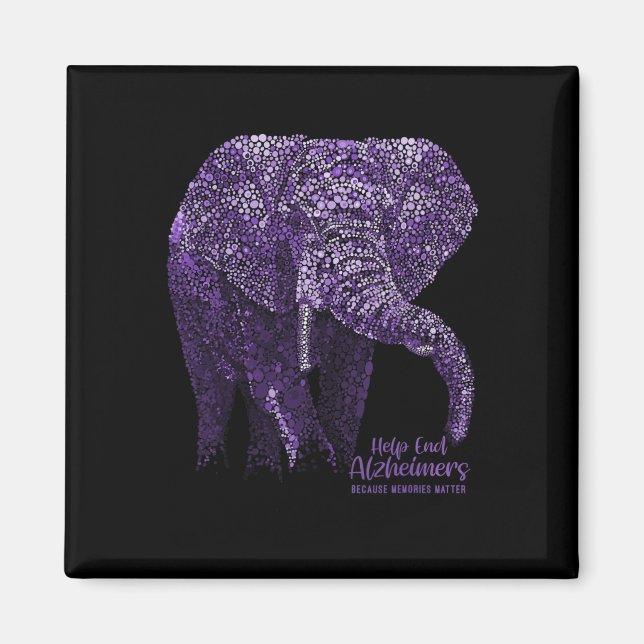 Imã Sensibilização E Presente Elefante Roxo (Frente)