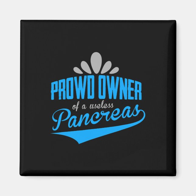 Imã Sensibilização para a diabetes Tipo 1 2 - T1D T2D  (Frente)