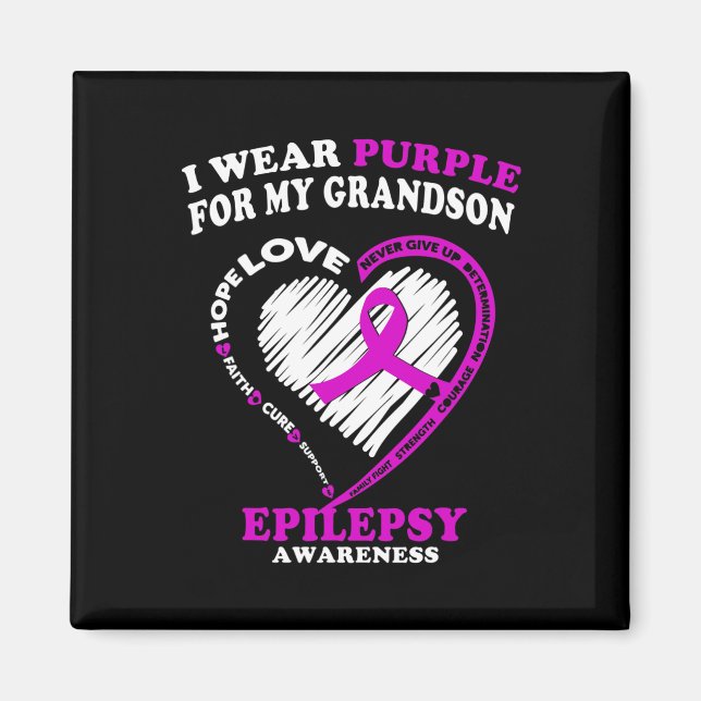 Imã Sensibilização para a Epilepsia - Visto Roxo para  (Frente)