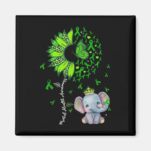 Imã Sensibilização Para A Saúde Mental Elefante Para B (Frente)
