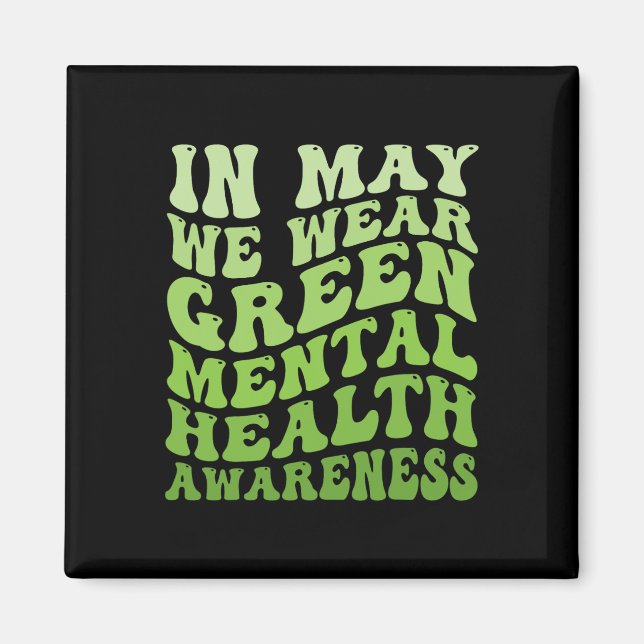 Imã Sensibilização Para A Saúde Mental Em Maio Vestimo (Frente)