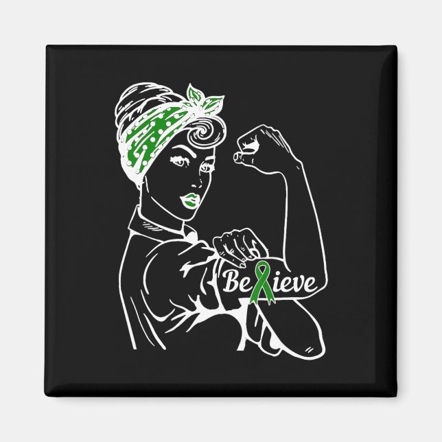 Imã Sensibilização para a saúde mental Mês Mulher Fita (Frente)