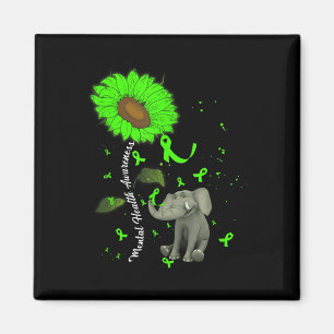 Imã Sensibilização para a saúde mental Sunflower Green