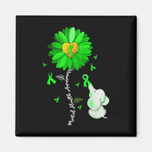 Imã Sensibilização para a saúde mental Sunflower Green