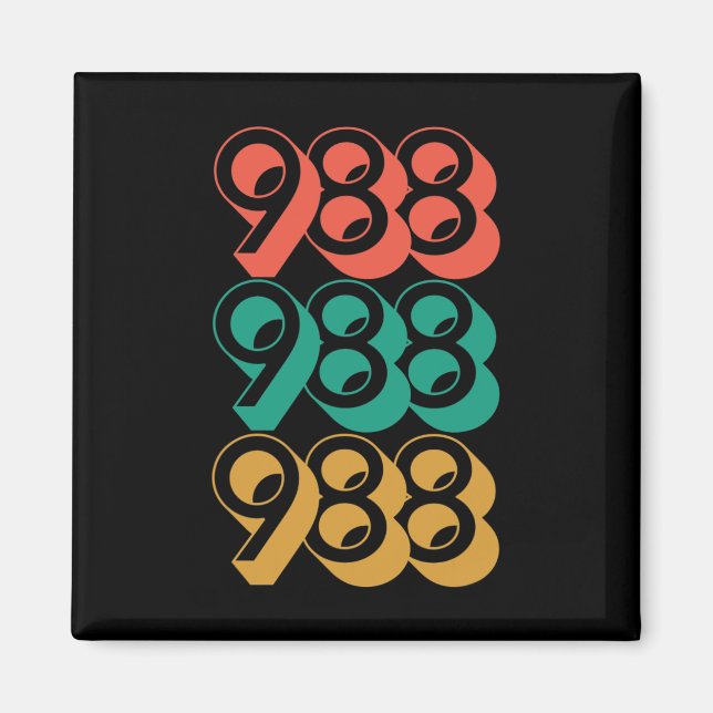 Imã Sensibilização para o Suicídio - 988 - Prevenção d (Frente)