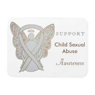 Ímã Sensibilização Sexual para Crianças e Abuso Branco