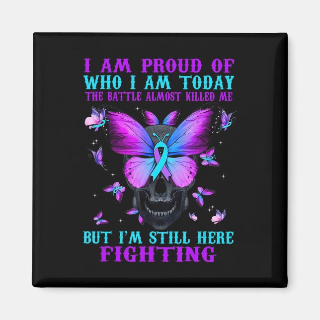 Imã Sensibilização Suicida Estou Orgulhosa De Quem Sou (Frente)