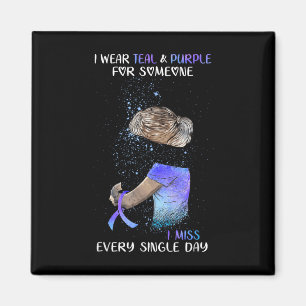 Imã Sensibilização Suicida Eu Visto Teal &amp; Purple 