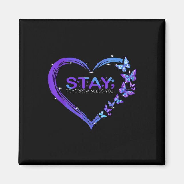 Imã Sensibilização suicida Ficar amanhã precisa de voc (Frente)