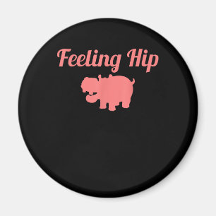 Imã Sentindo Hip Hippopotamus Engraçado Hippo Kid Pres