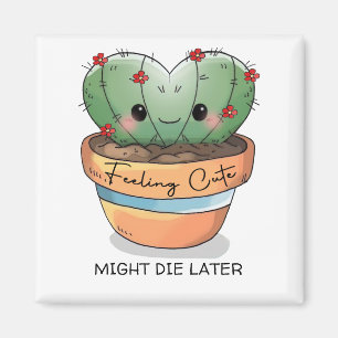 Imã Sentir que cacto doce suculento flor vermelha pers