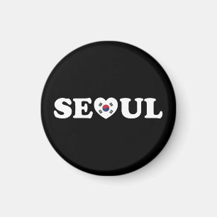 Imã Seoul Love Heart Taegeukgi Flag