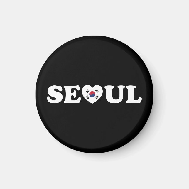 Imã Seoul Love Heart Taegeukgi Flag (Frente)