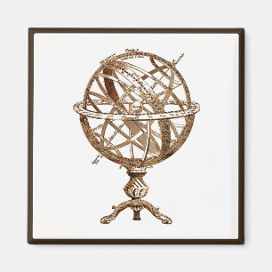 Imã Sepia Armillary do vintage da esfera celestial