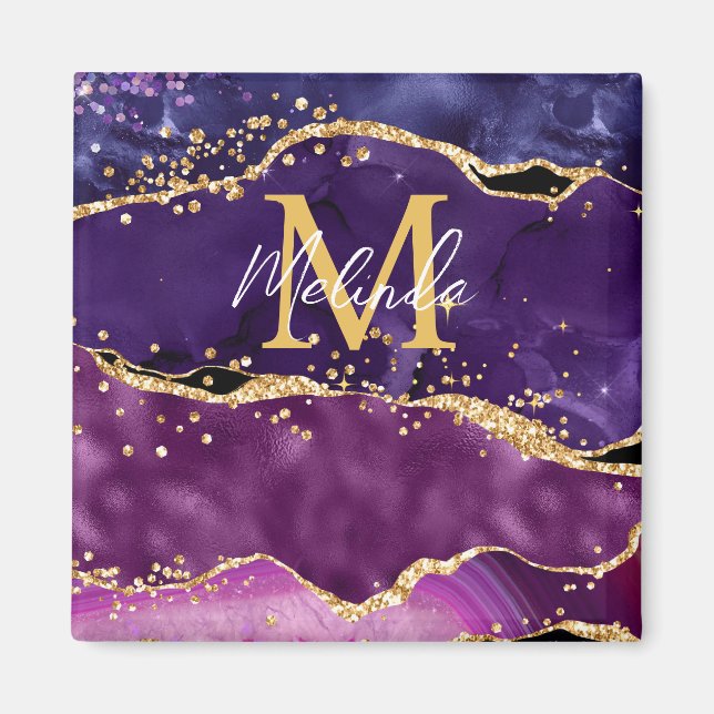 Imã Sequências Douradas e roxas escuras aceleram (Frente)