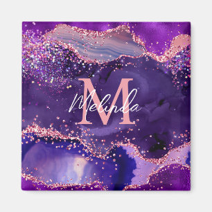 Imã Sequências Lípticas Roxas Escuras e Rosa Agitam