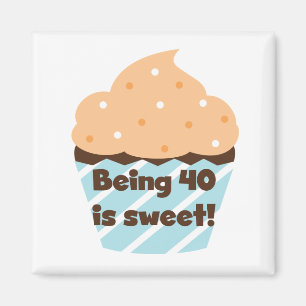 Imã Ser 40 é t-shirt e presentes doces do aniversári