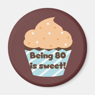 Imã Ser 80 é t-shirt e presentes doces do aniversário