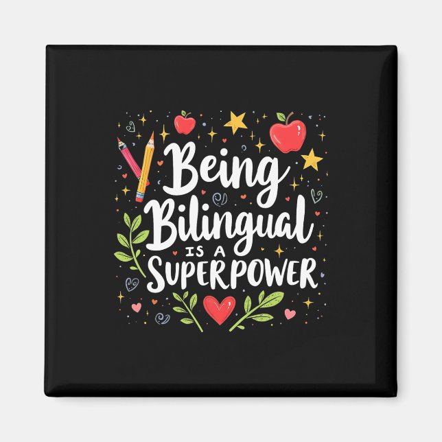 Imã Ser Bilingue É Um Superpoder De Volta à Escola ESL (Frente)