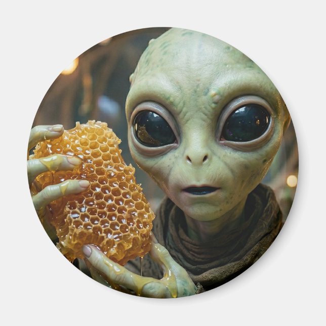 Imã Ser Extraterrestre Alien com Mel (Frente)