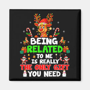 Imã Ser Parente Meu Camisa de Natal Divertida Família