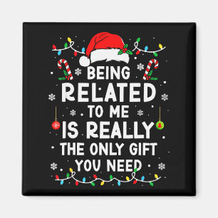 Imã Ser Parente Meu Camisa de Natal Divertida Família