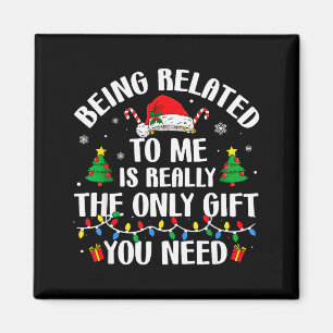 Imã Ser Parente Meu Camisa de Natal Divertida Família