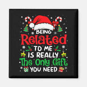 Imã Ser Parente Meu Camisa de Natal Divertida Família